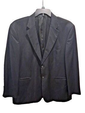 Stafford Blazer Mens 44S 100% Worsted Wool Jacket Sport Coat Black